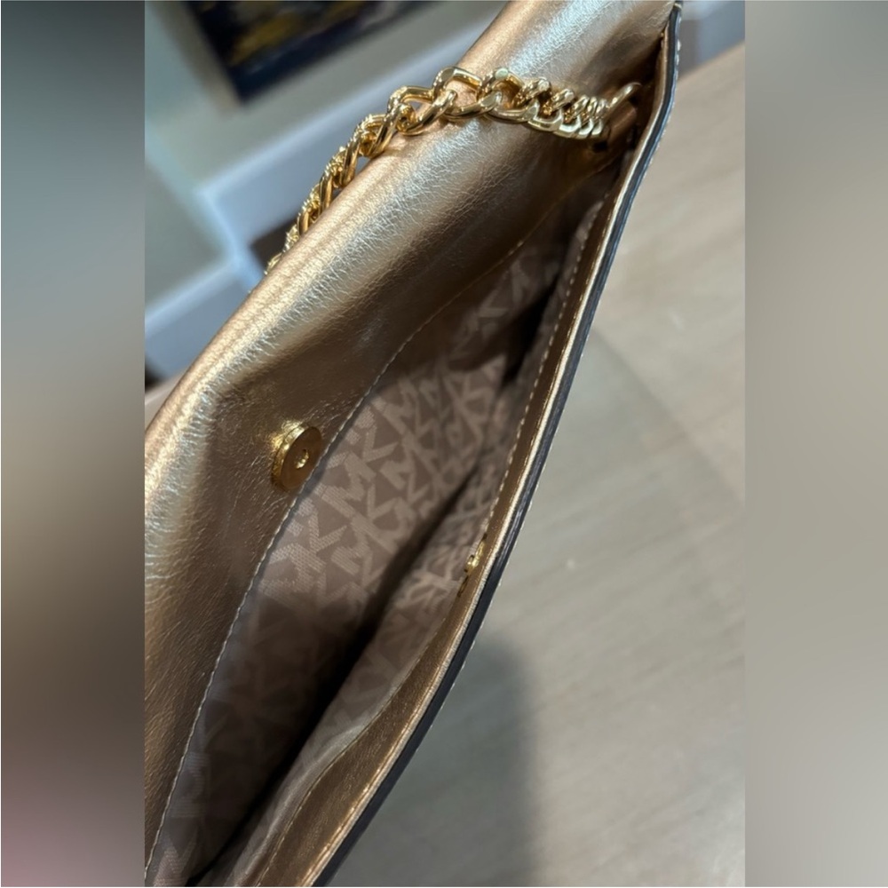Michael Kors Metallic Gold Clutch - Picture 2 of 9